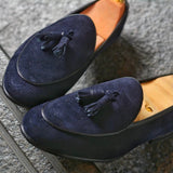 503-2 Belgian Loafers Suede Blue
