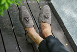 503-2 Belgian Loafers Suede Lamb ChillyGray
