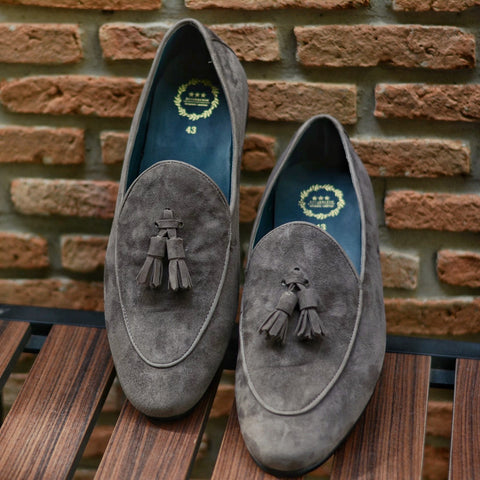 503-2 Belgian Loafers Suede Lamb ChillyGray
