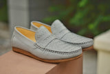 W823 Winter Gray Penny Woven Loafer