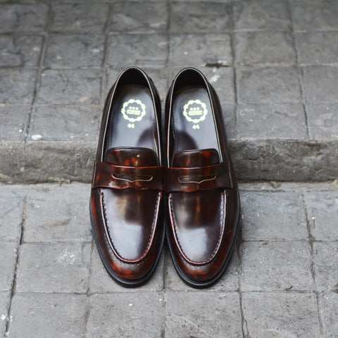 509 Penny Loafer Burgundy - Black Rubber Sole