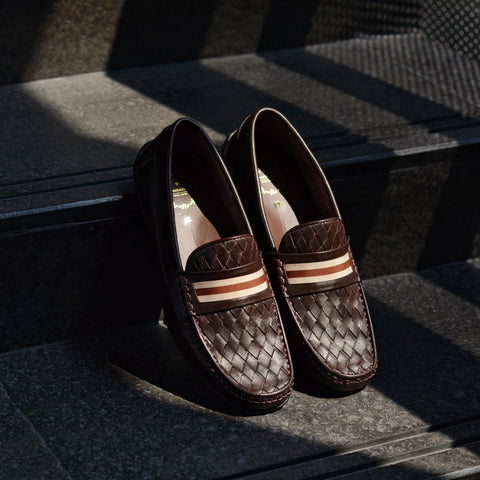 W823 Penny Woven Loafer Ribbon